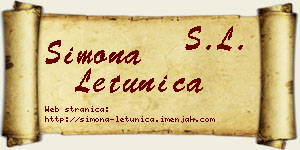 Simona Letunica vizit kartica